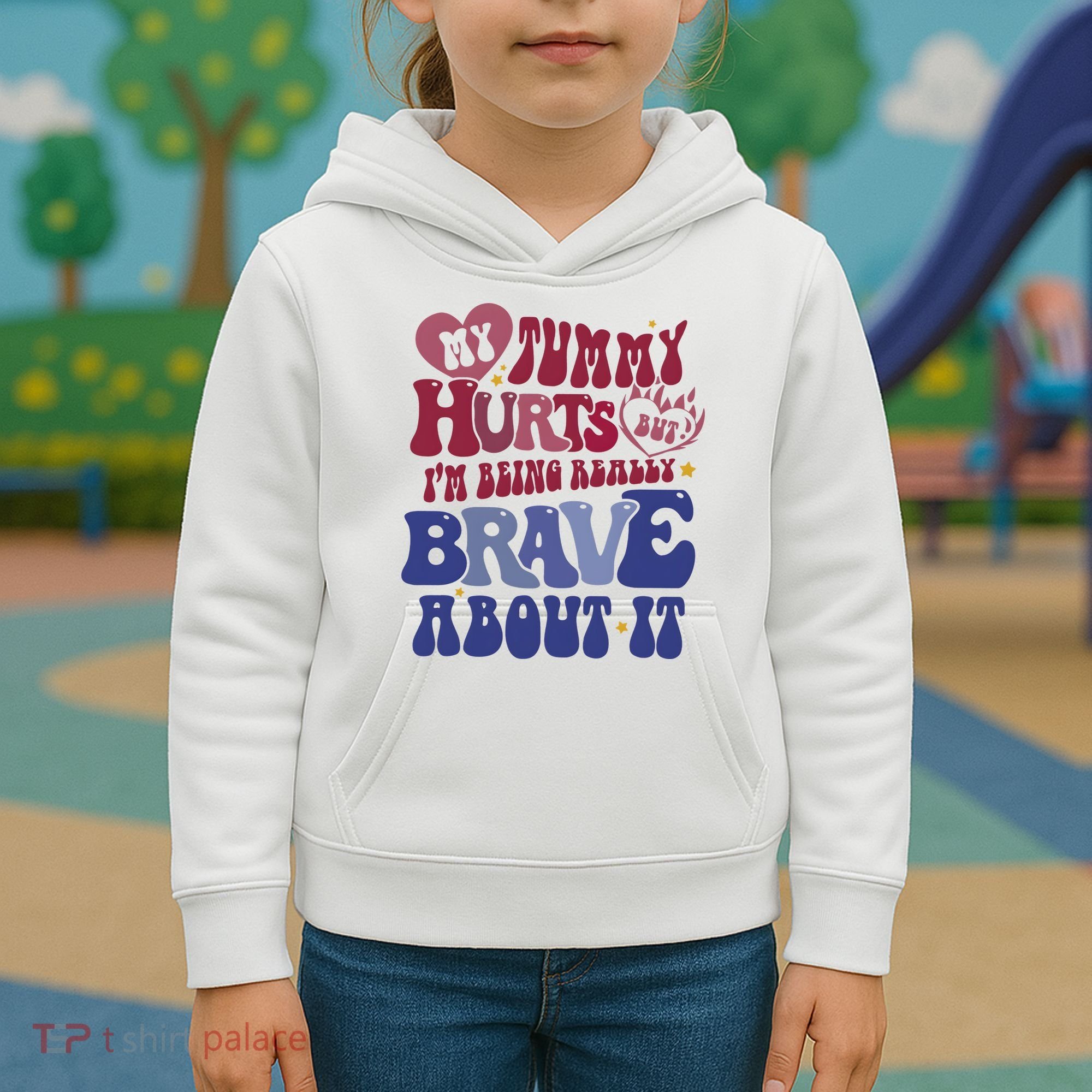 My Tummy Hurts Tummy Ache Survivor Kids Hoodie