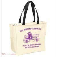 My Tummy Hurts Raccoon Tote Bag thumb 2