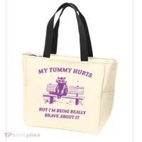 My Tummy Hurts Raccoon Tote Bag thumb 3