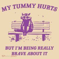 My Tummy Hurts Raccoon Tote Bag thumb 4