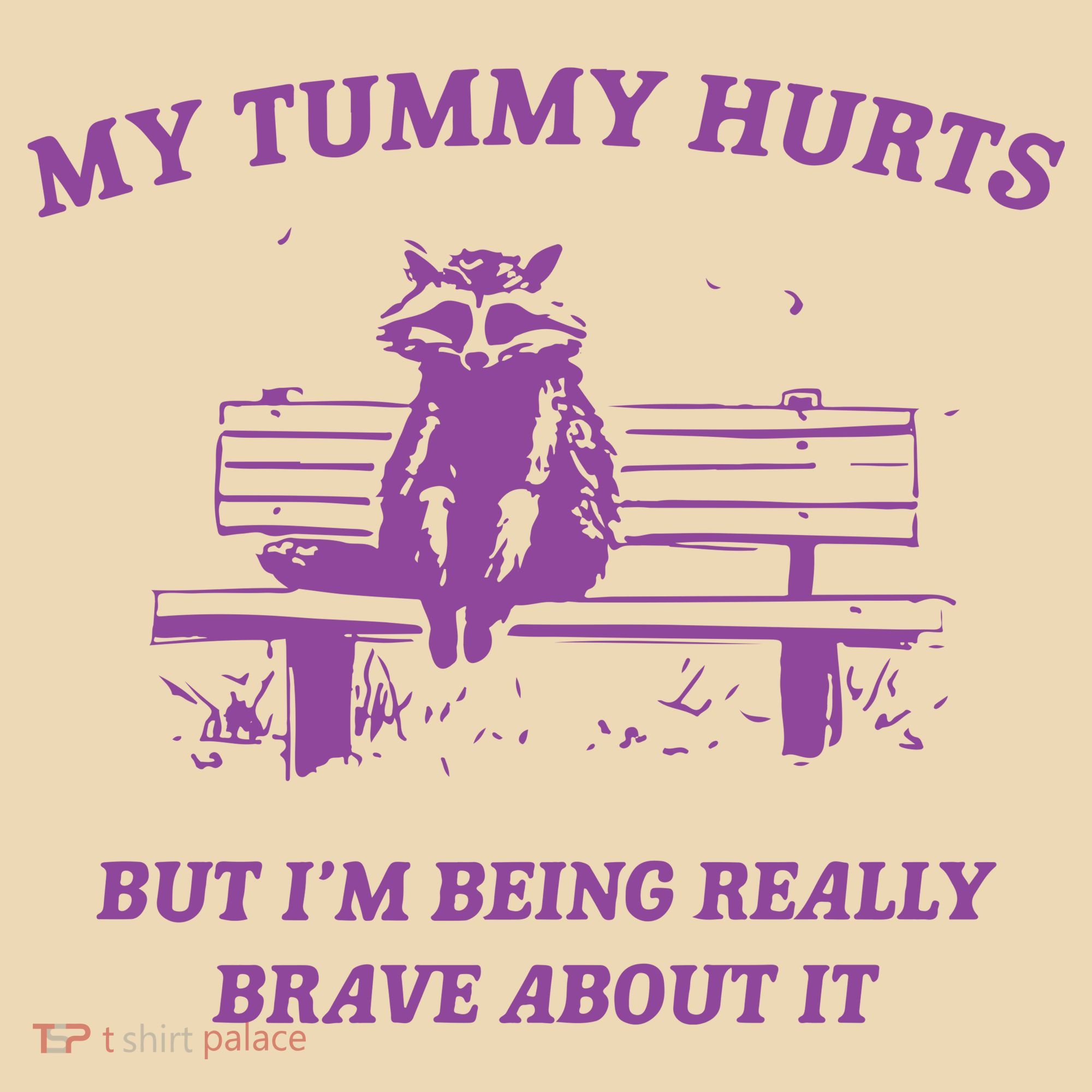 My Tummy Hurts Raccoon Tote Bag