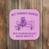 My Tummy Hurts Raccoon Coaster thumb 0