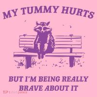 My Tummy Hurts Raccoon Coaster thumb 2
