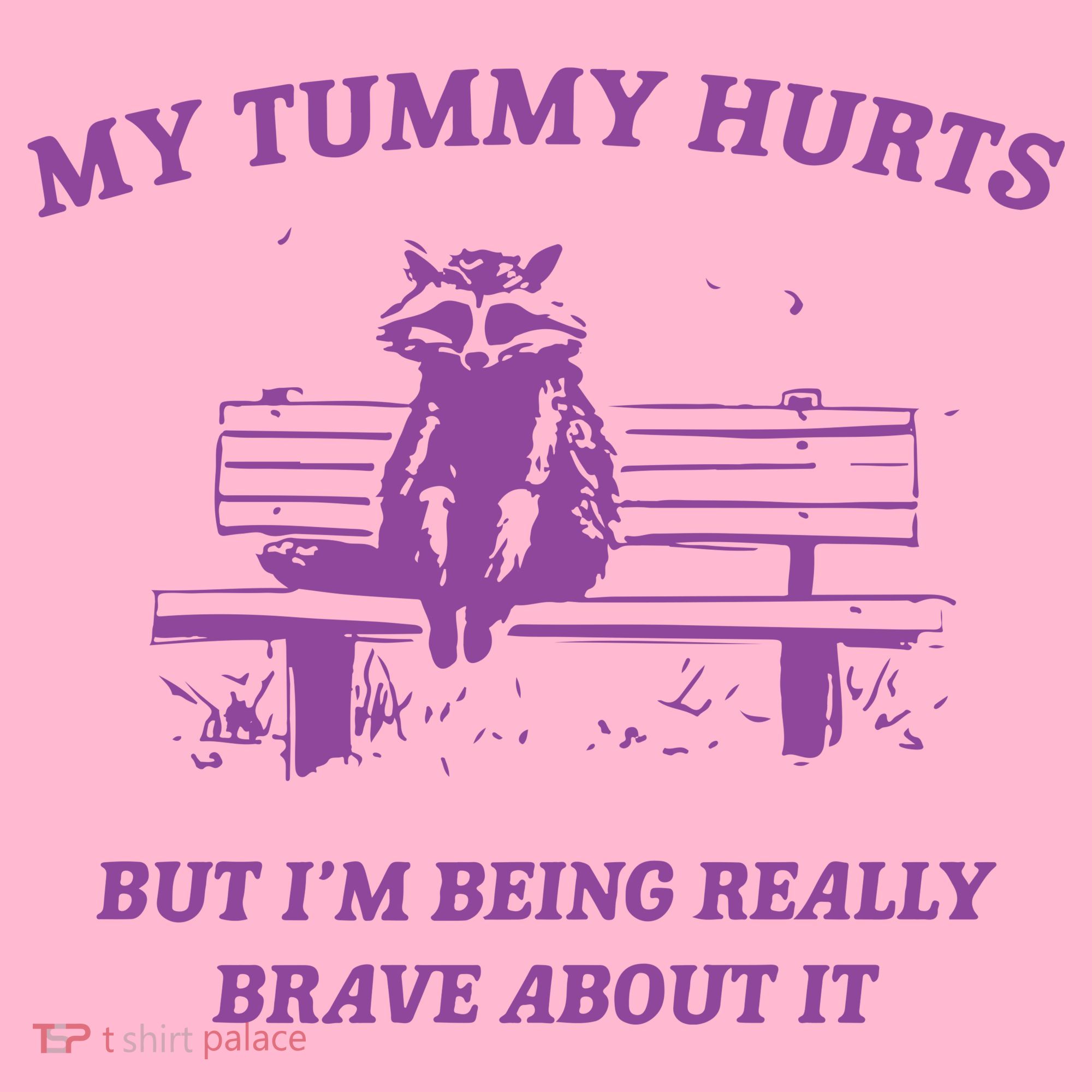 My Tummy Hurts Raccoon Coaster