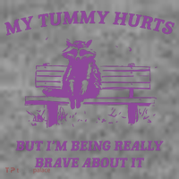 My Tummy Hurts Raccoon Toddler Hoodie thumb 2