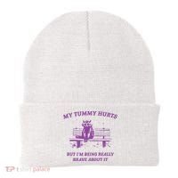 My Tummy Hurts Raccoon Beanie thumb 0