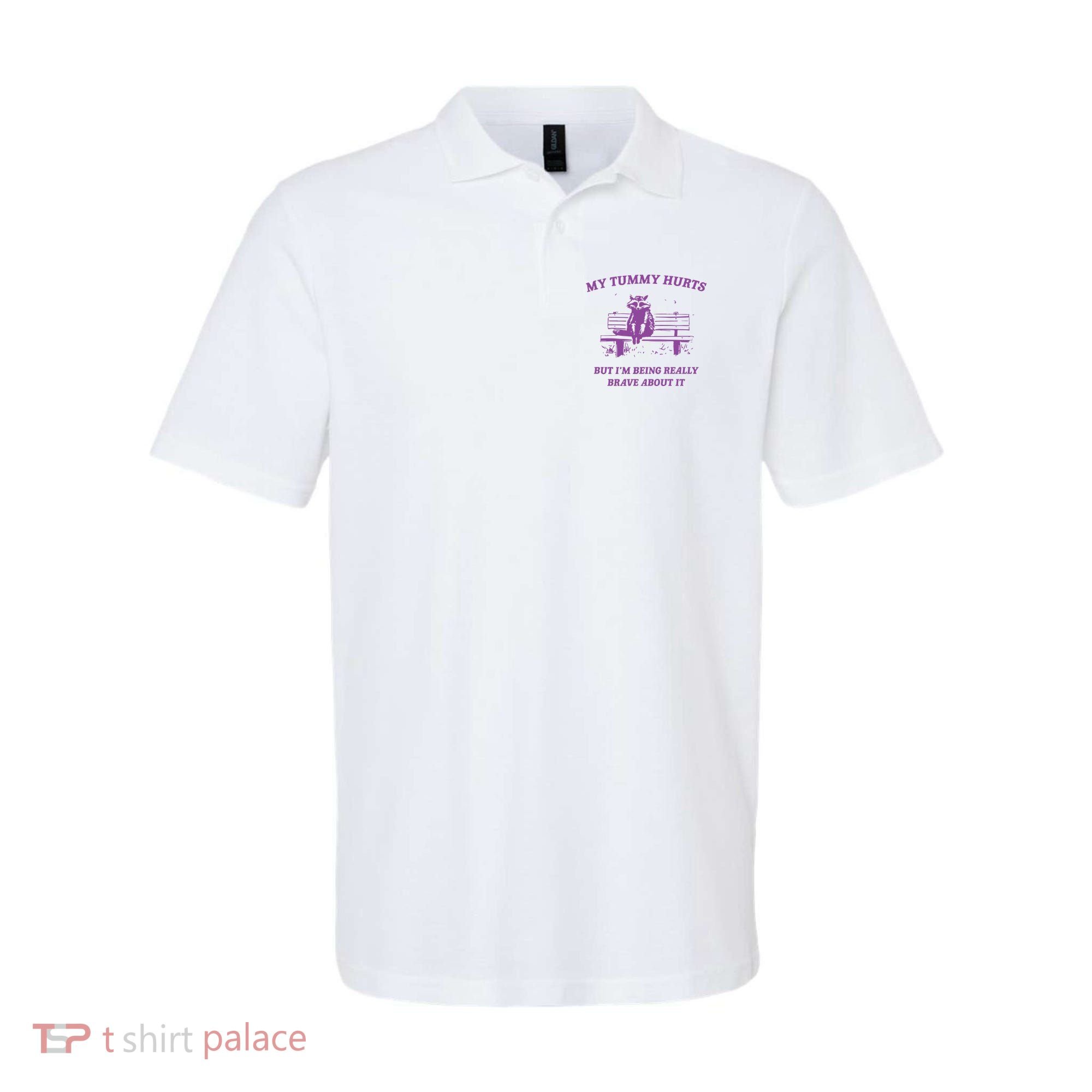 My Tummy Hurts Raccoon Polo