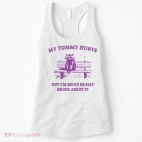 My Tummy Hurts Raccoon Women's Tank Top thumb 0