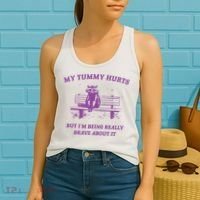 My Tummy Hurts Raccoon Women's Tank Top thumb 2