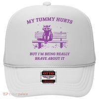 My Tummy Hurts Raccoon Hat thumb 0