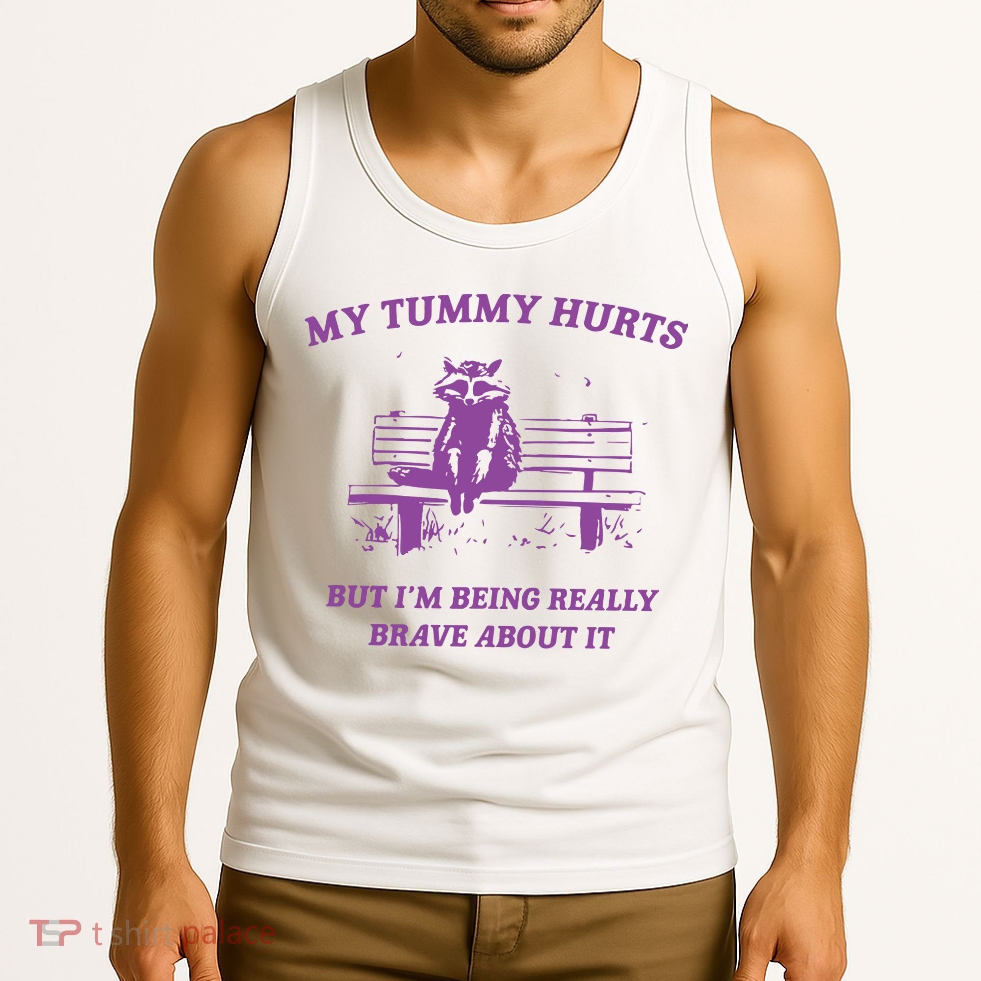 My Tummy Hurts Raccoon Tank Top
