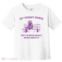 My Tummy Hurts Raccoon Toddler T-Shirt thumb 0