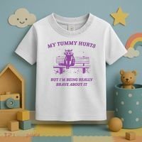 My Tummy Hurts Raccoon Toddler T-Shirt thumb 3