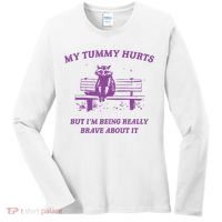 My Tummy Hurts Raccoon Women's Long Sleeve Shirt thumb 0