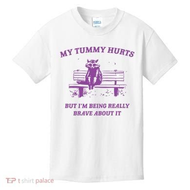 My Tummy Hurts Raccoon Kids T-Shirt
