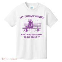 My Tummy Hurts Raccoon Kids T-Shirt thumb 0