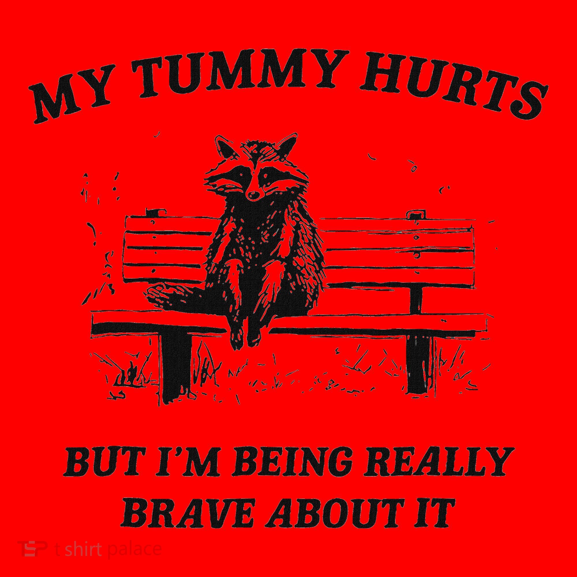 My Tummy Hurts But IM Being Brave About It Santa Hat