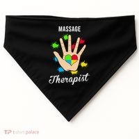 Massage Therapist Handprint USA-Made Doggie Bandana thumb 0