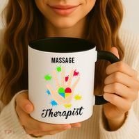 Massage Therapist Handprint Coffee Mug thumb 3