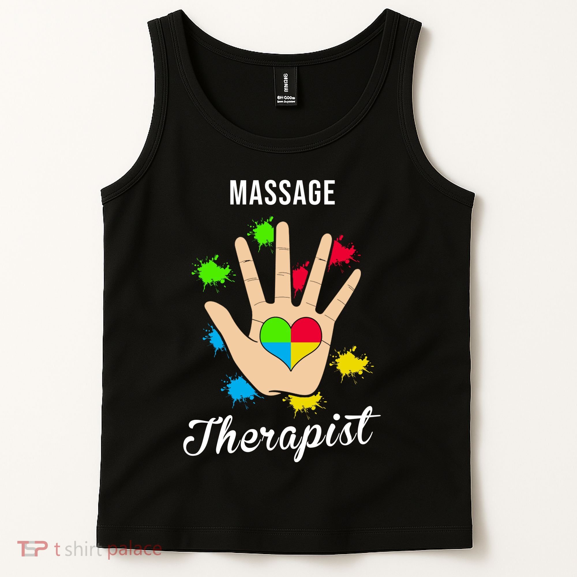 Massage Therapist Handprint Tank Top