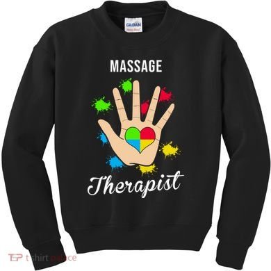 Massage Therapist Handprint Kids Sweatshirt