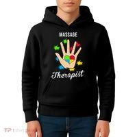 Massage Therapist Handprint Kids Hoodie thumb 4