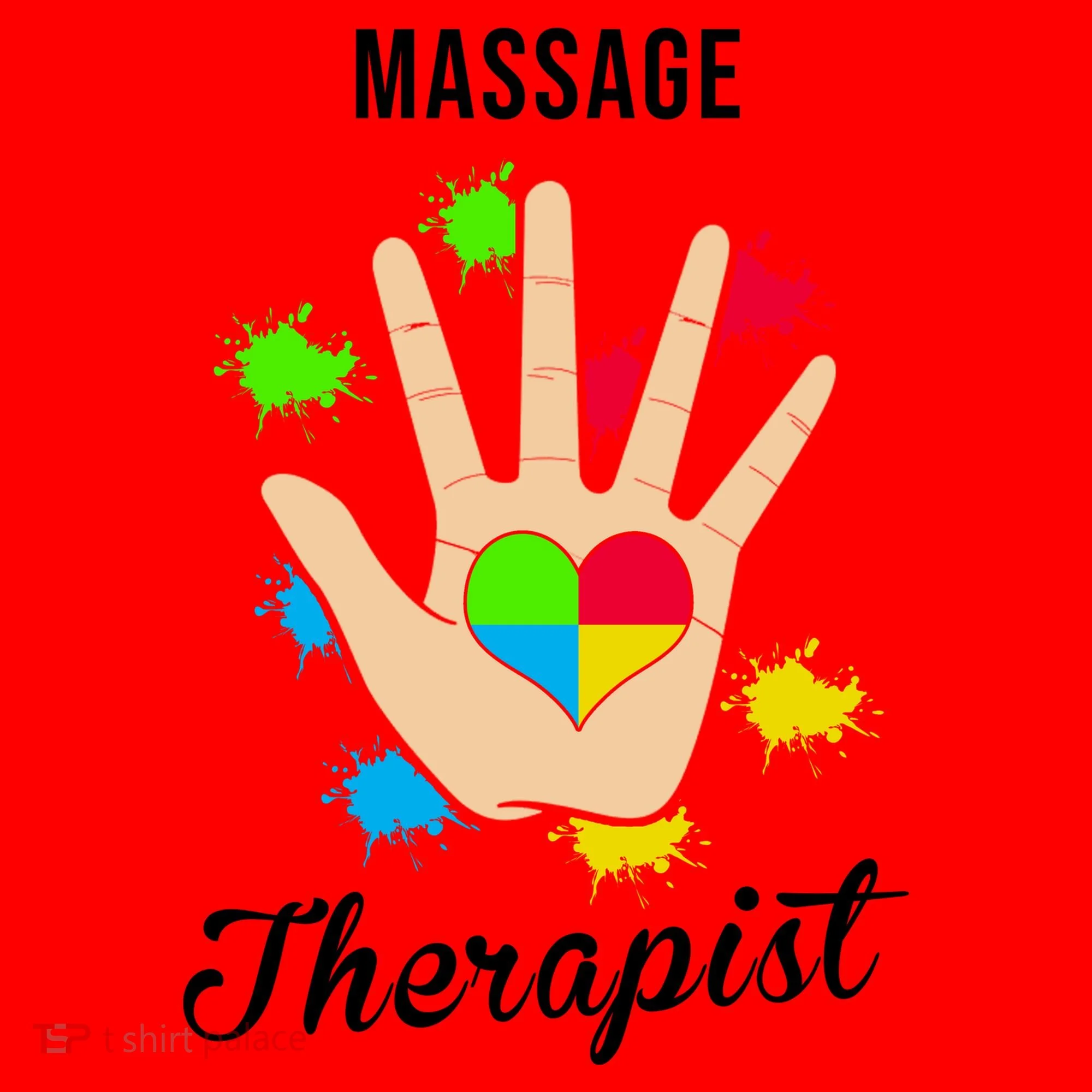 Massage Therapist Handprint Santa Hat