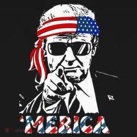 Merica Trump Happy 4th Of July Trump American Flag Women's Hoodie thumb 2