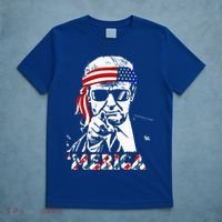 Merica Trump Happy 4th Of July Trump American Flag T-Shirt thumb 5