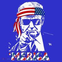 Merica Trump Happy 4th Of July Trump American Flag Women's Tank Top thumb 5
