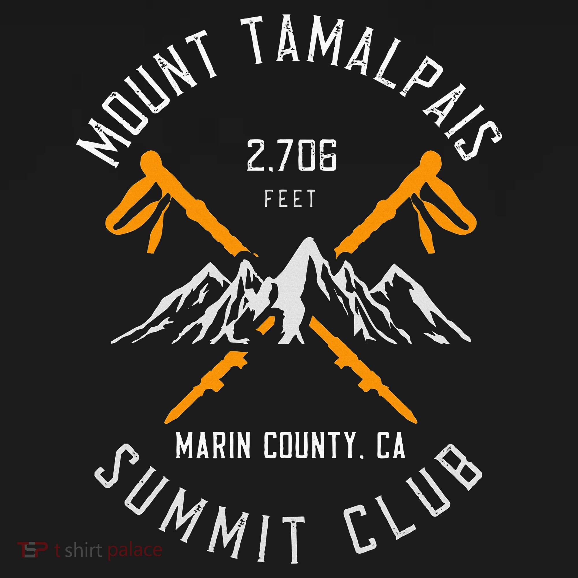 Mount Tamalpais Hiking Marin County California T-Shirt