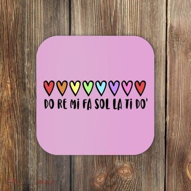Music Teacher Hearts Music Teaching Gift Coaster