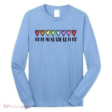 Music Teacher Hearts Music Teaching Gift Long Sleeve Shirt