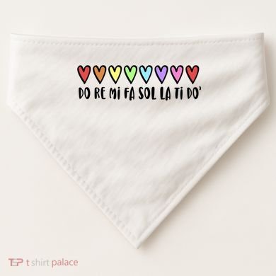 Music Teacher Hearts Music Teaching Gift USA-Made Doggie Bandana