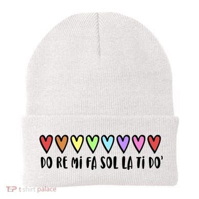 Music Teacher Hearts Music Teaching Gift Beanie