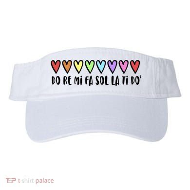 Music Teacher Hearts Music Teaching Gift Visor