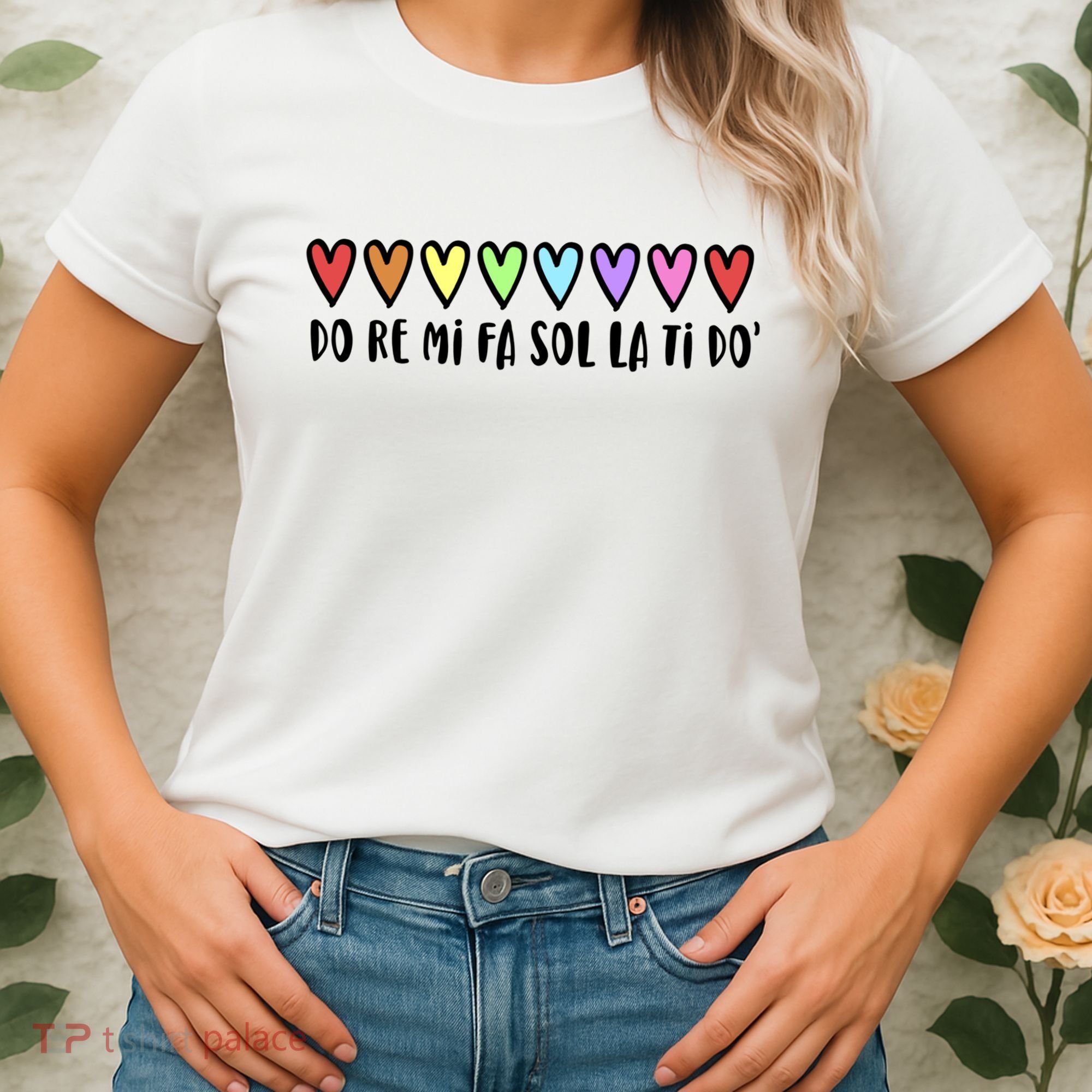 Music Teacher Hearts Music Teaching Gift Women's T-Shirt