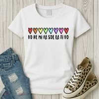Music Teacher Hearts Music Teaching Gift Women's T-Shirt thumb 3