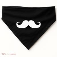 Mustache Trendy Hipster Funny Handlebar Mustache USA-Made Doggie Bandana thumb 0