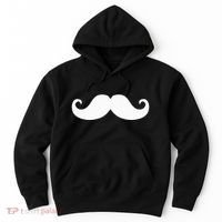 Mustache Trendy Hipster Funny Handlebar Mustache Hoodie thumb 0