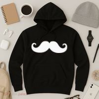 Mustache Trendy Hipster Funny Handlebar Mustache Hoodie thumb 3