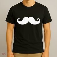 Mustache Trendy Hipster Funny Handlebar Mustache T-Shirt thumb 3