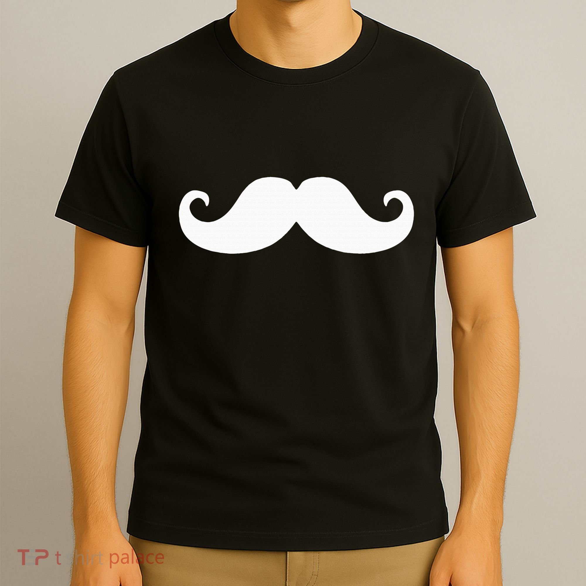 Mustache Trendy Hipster Funny Handlebar Mustache T-Shirt