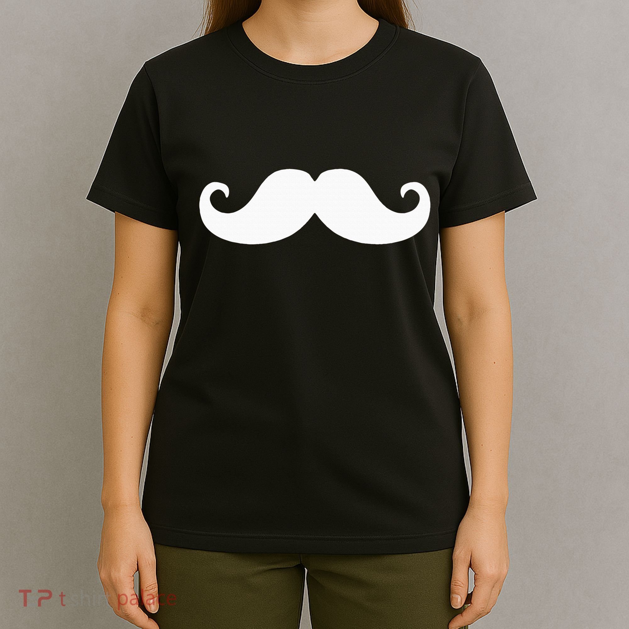 Mustache Trendy Hipster Funny Handlebar Mustache T-Shirt