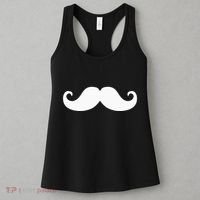 Mustache Trendy Hipster Funny Handlebar Mustache Women's Tank Top thumb 3