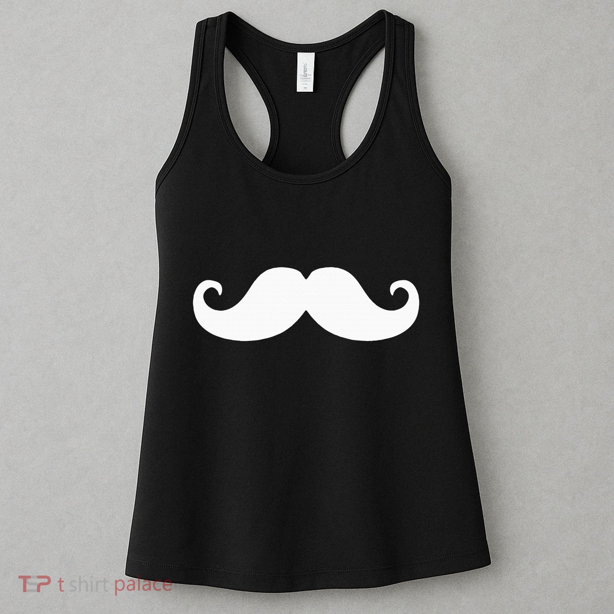 Mustache Trendy Hipster Funny Handlebar Mustache Women's Tank Top
