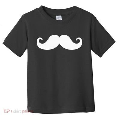 Mustache Trendy Hipster Funny Handlebar Mustache Toddler T-Shirt