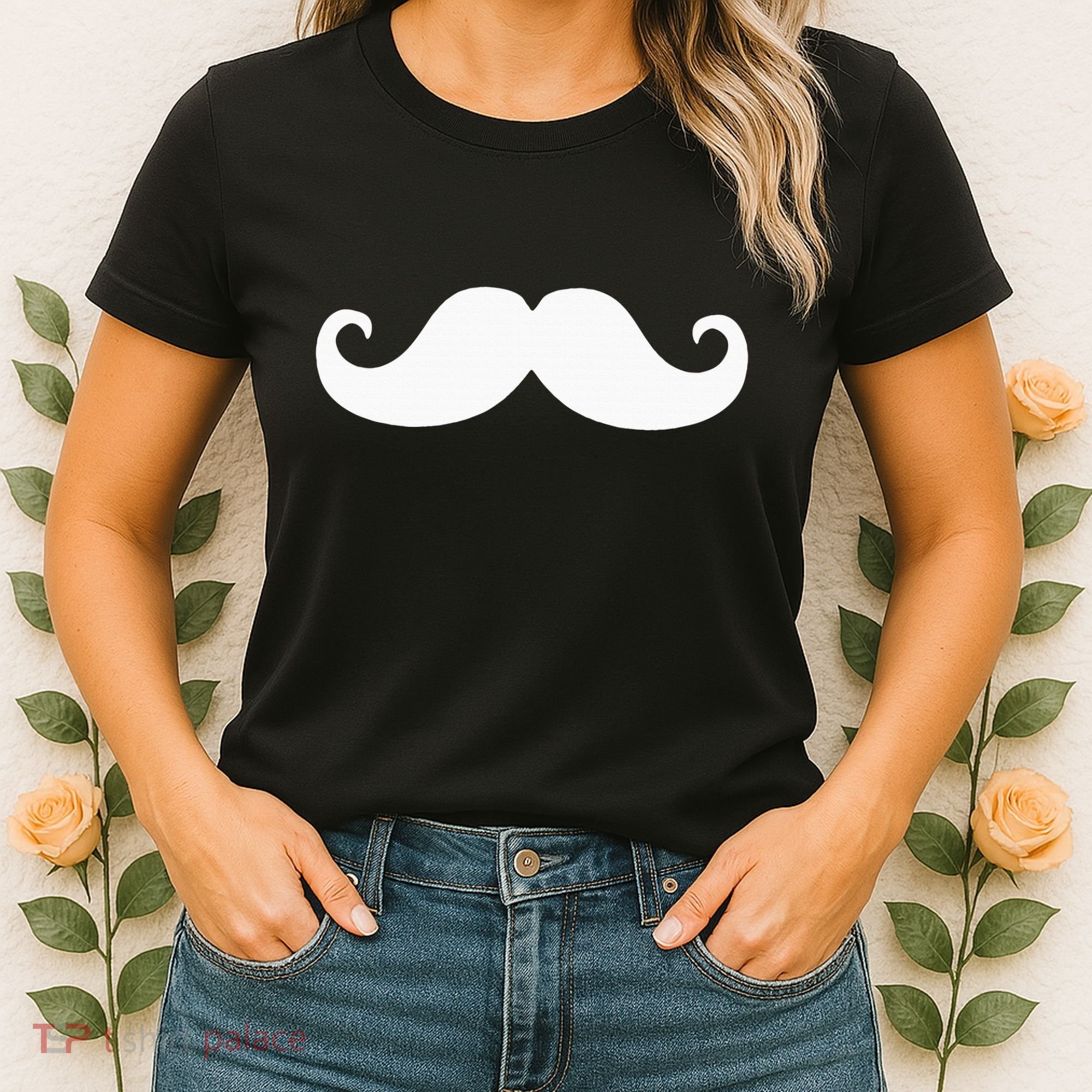 Mustache Trendy Hipster Funny Handlebar Mustache Women's T-Shirt