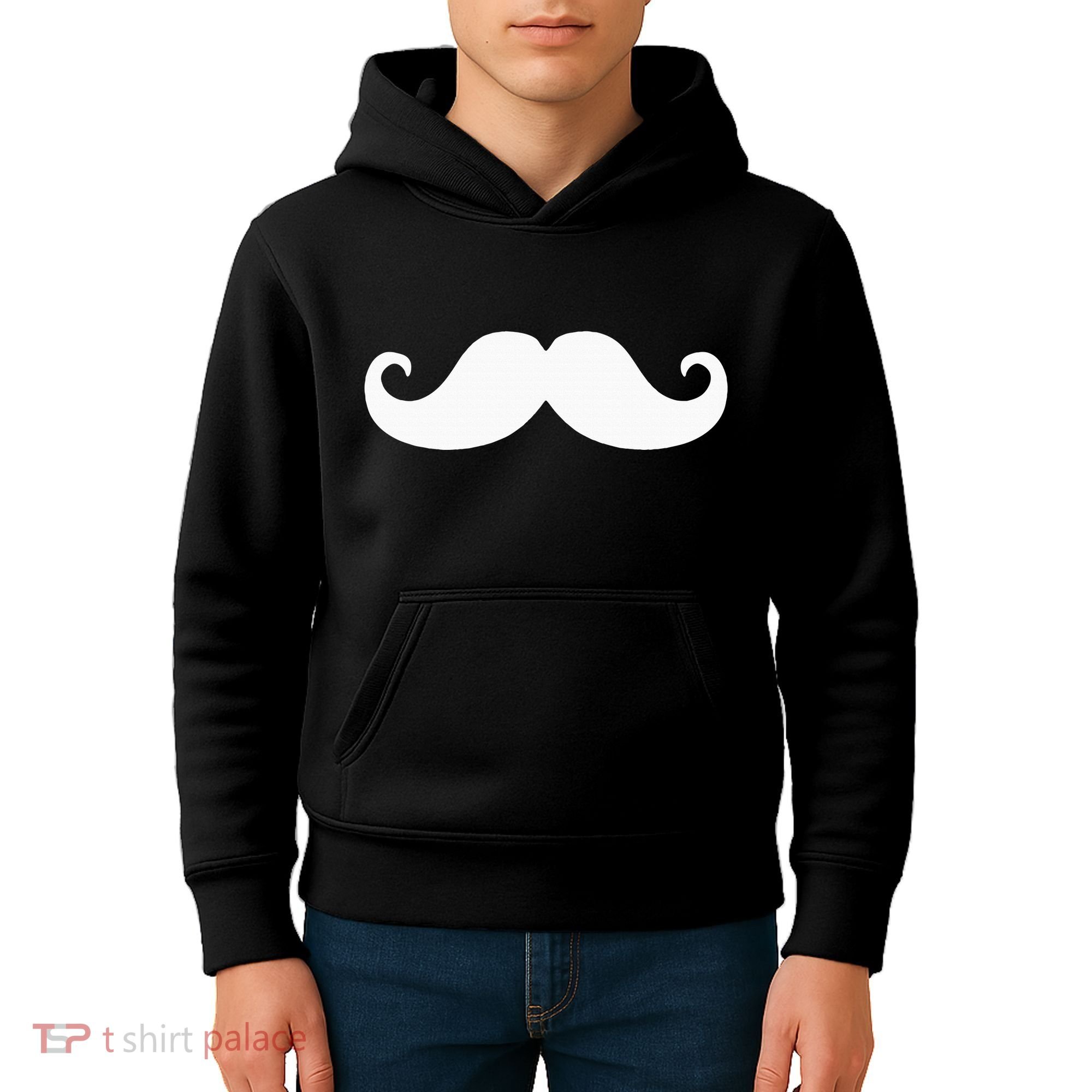 Mustache Trendy Hipster Funny Handlebar Mustache Kids Hoodie