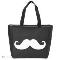 Mustache Trendy Hipster Funny Handlebar Mustache Tote Bag thumb 0